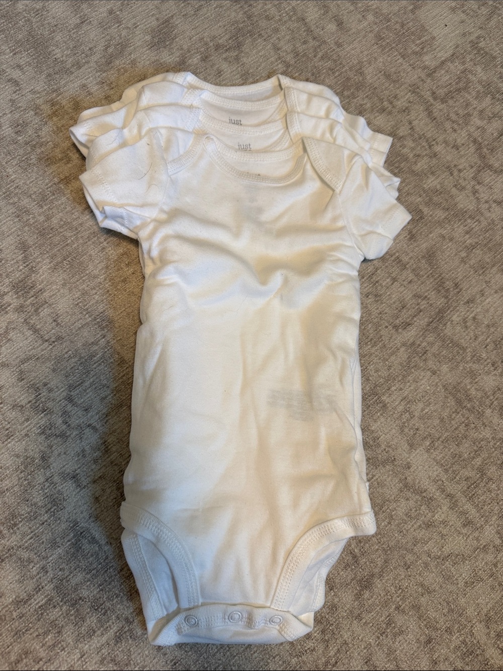 Carter's White Short-Sleeve Baby Onesies 4-Pack